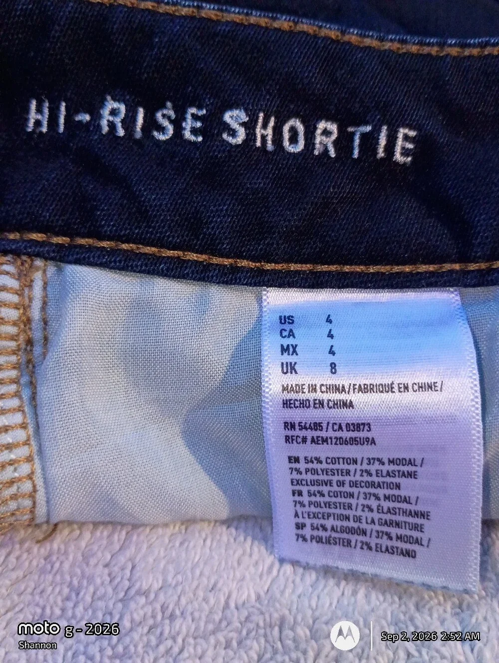 American Eagle Outfitters Navy Blue Denim Cutoff Shorts
